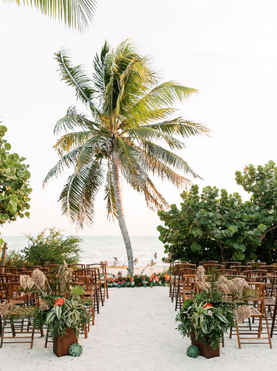 photo of a wedding reception setup at east beach location fort zach