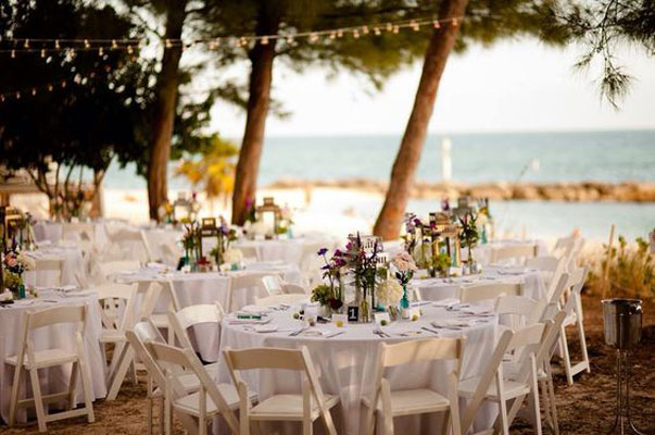 photo of a beach reception